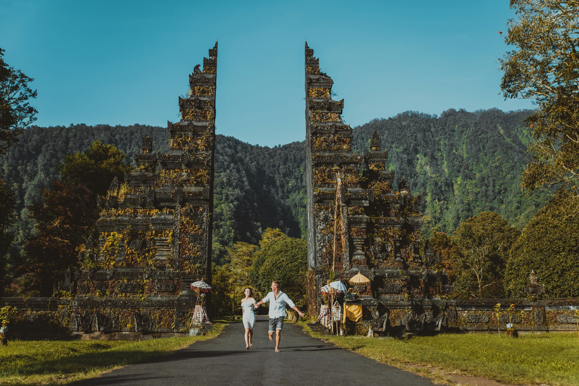 Couple at Handara Gate, Bali